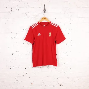Adidas Hungary Football T Shirt - Red - S