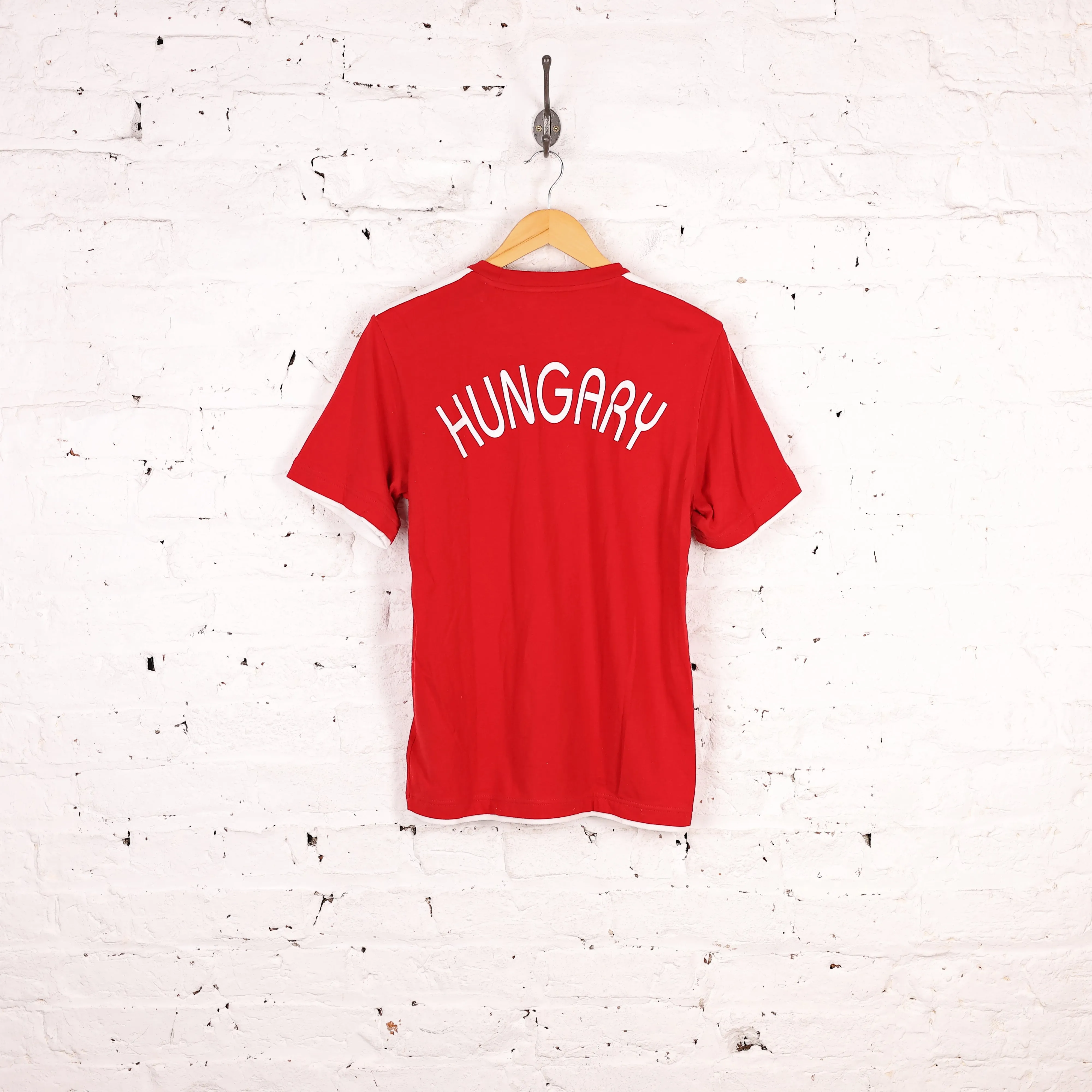 Adidas Hungary Football T Shirt - Red - S