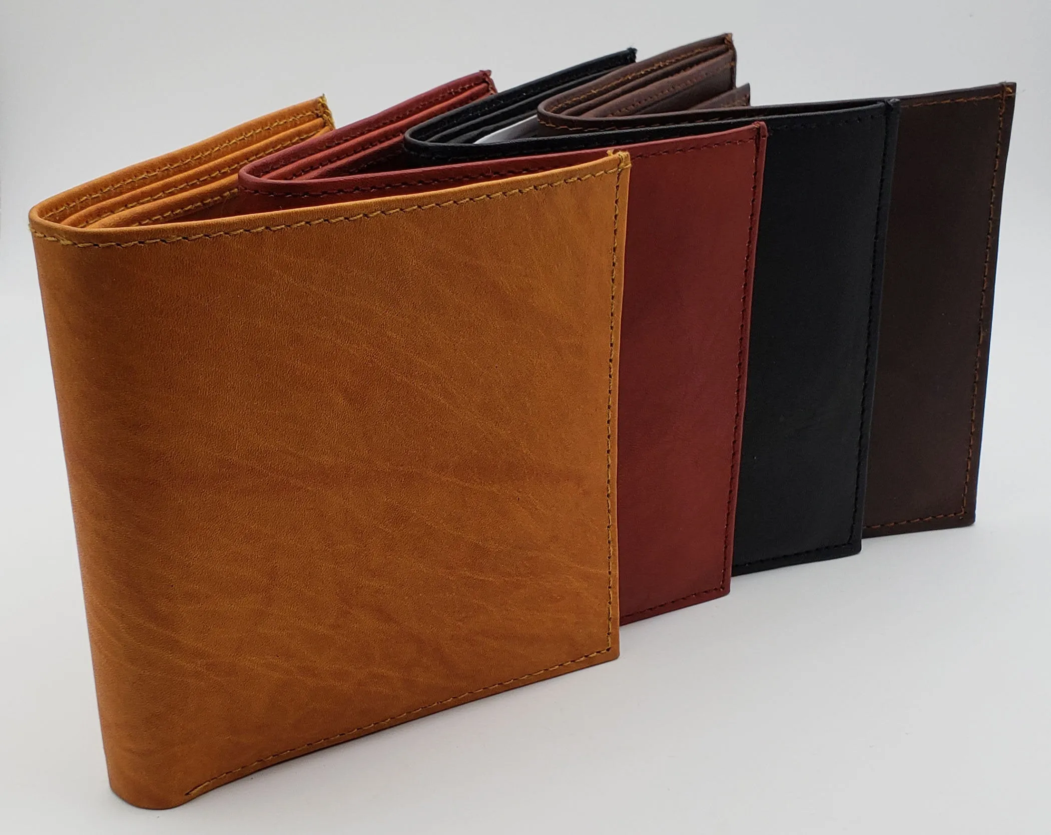 AG Wallets Premium Cowhide Leather Hipster Wallet With Removable Center Flap, Multi Card Holder, 1 ID, 2 Bill Slots