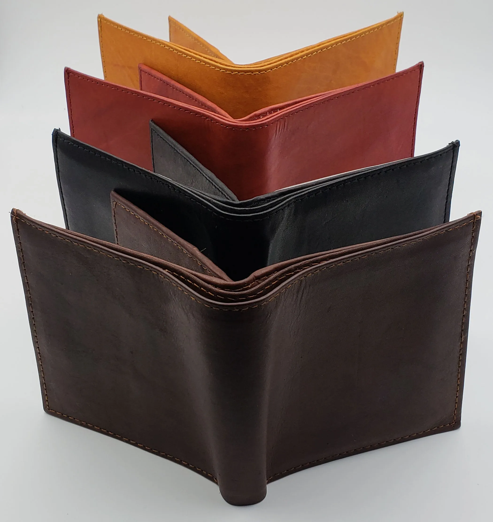 AG Wallets Premium Cowhide Leather Hipster Wallet With Removable Center Flap, Multi Card Holder, 1 ID, 2 Bill Slots