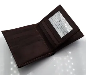 AG Wallets Premium Cowhide Leather Hipster Wallet With Removable Center Flap, Multi Card Holder, 1 ID, 2 Bill Slots