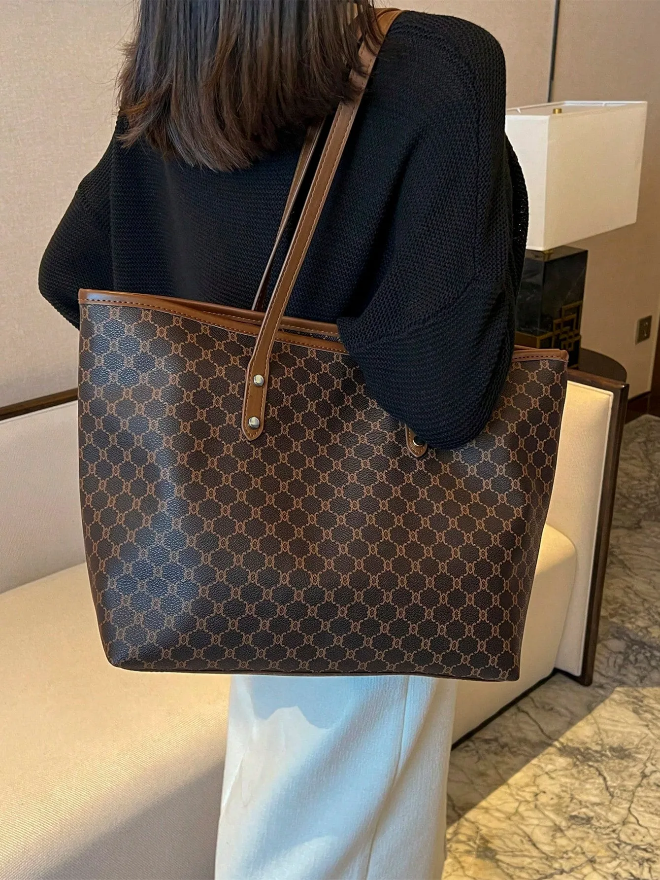 All Over Print Shoulder Tote Bag
