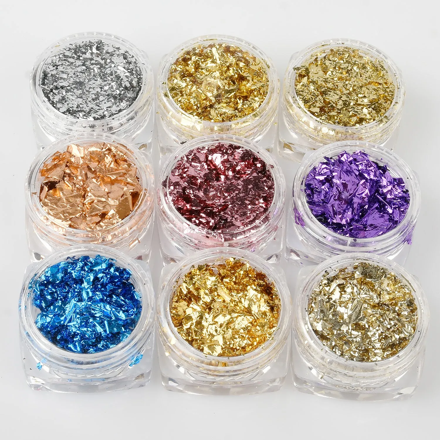 Alloy Silicone Mould Partner Silver/Gold/Champagne/Rose Gold Foil Decoration Foil Flake DIY Resin jewelry 1bag 102516