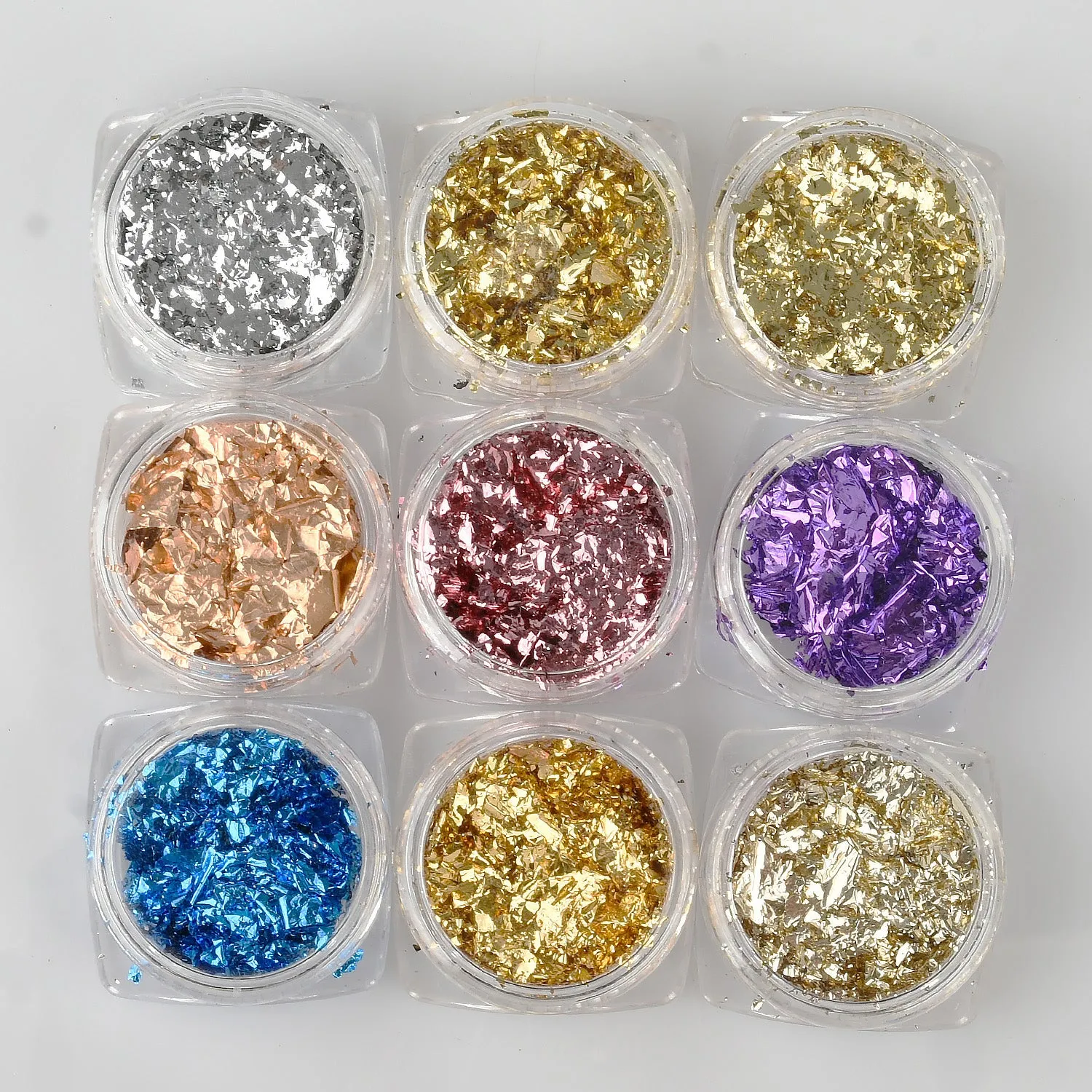 Alloy Silicone Mould Partner Silver/Gold/Champagne/Rose Gold Foil Decoration Foil Flake DIY Resin jewelry 1bag 102516