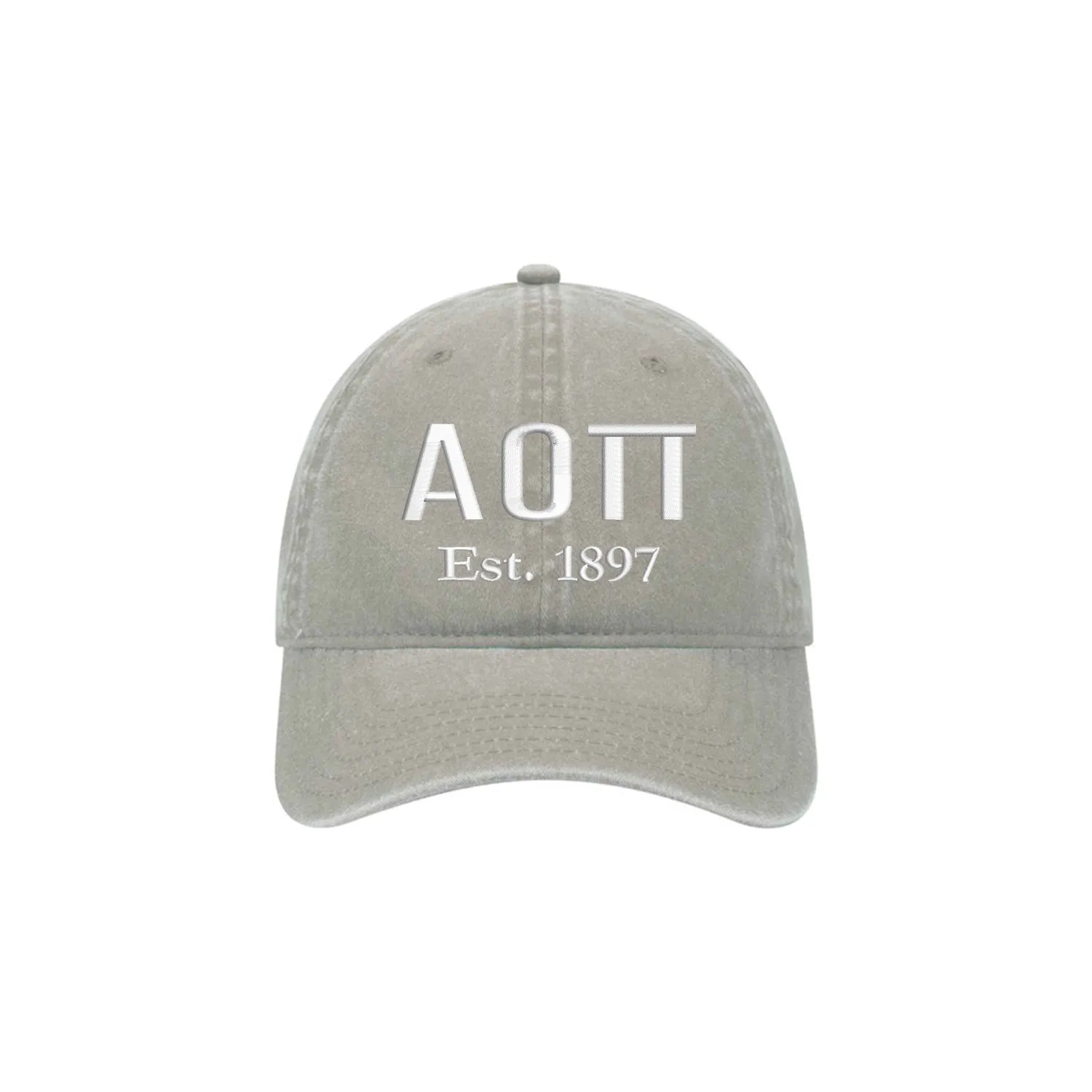 Alpha Omicron Pi Beach Washed Hat