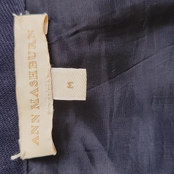 ANN MASHBURN Sz M Jenny Velvet Patchwork Mini Skirt Blue White