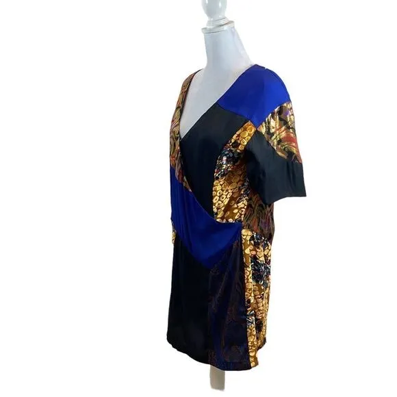 Anthro HD in Paris Camellia Patchwork Dress Size 8
