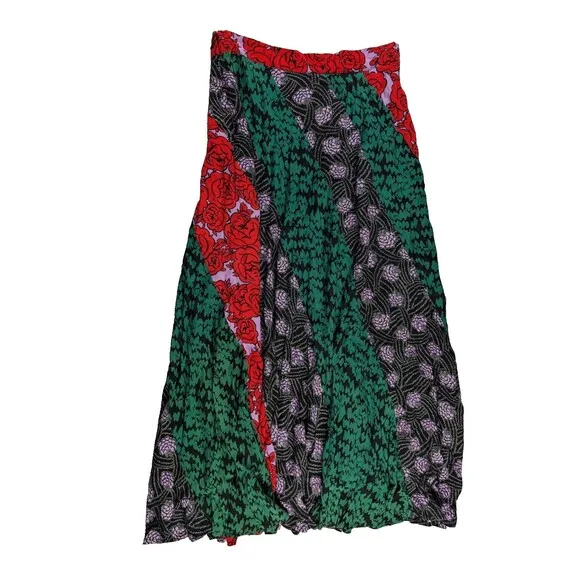 Anthropologie Maeve Foster Patchwork Midi A-Line Skirt Size 4 Women's