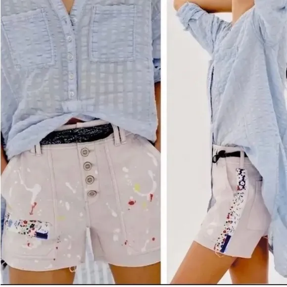 Anthropologie Pilcro The Wanderer Patchwork Shorts