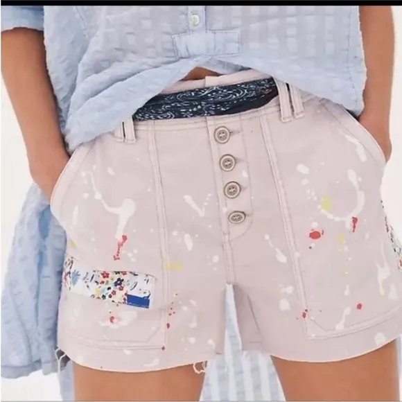 Anthropologie Pilcro The Wanderer Patchwork Shorts