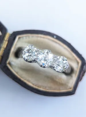 Antique 1.18ctw Old European cut  diamond band