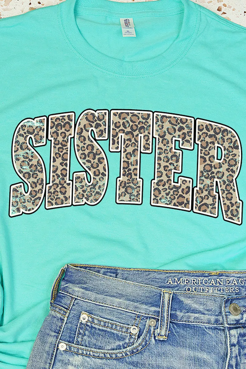 Arched Sister Leopard Dri-Power 50/50 Tee