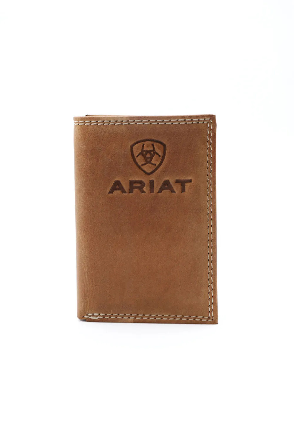 Ariat Tri-Fold Embroidered Wallet in Brown | A3548144-BROWN