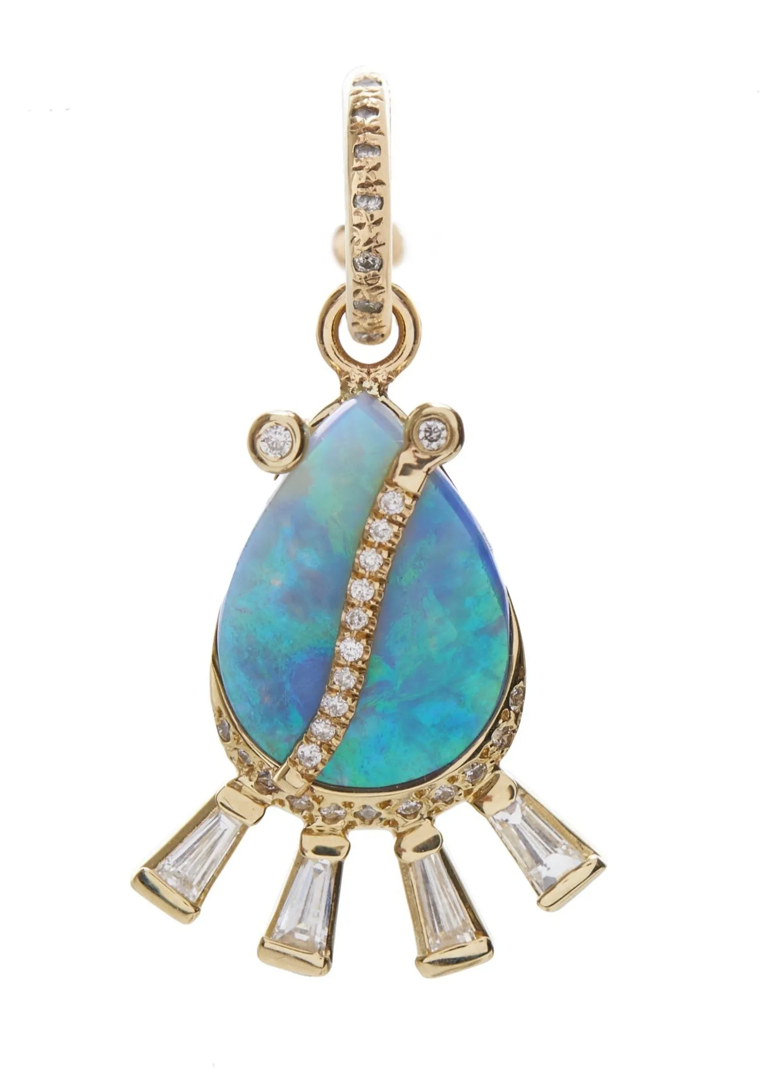 Ariel-1 Opal Slice Earring