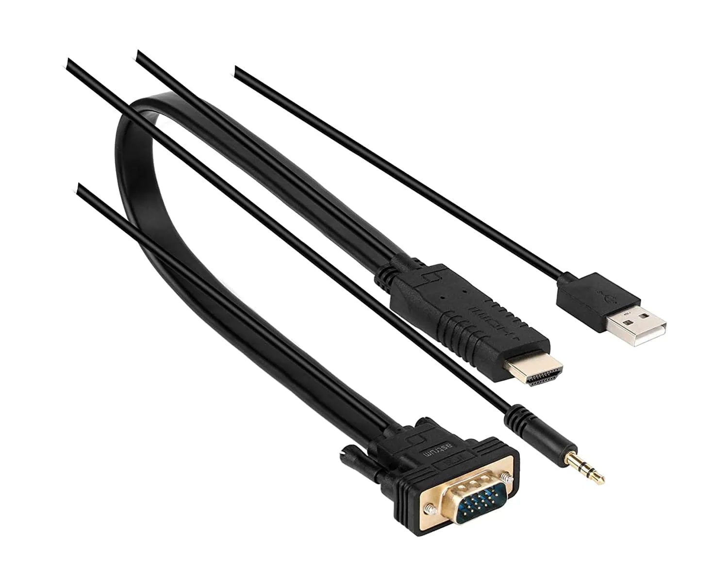Astrum DA460 HDMI Male to VGA Male   Audio Cable 2 m - Black