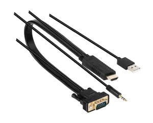 Astrum DA460 HDMI Male to VGA Male   Audio Cable 2 m - Black