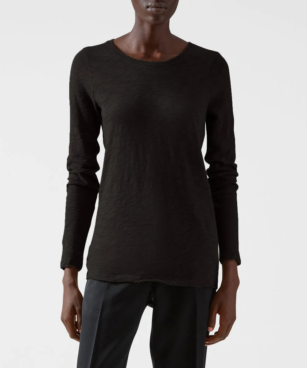ATM - Slub Jersey Long Sleeve Destroyed Wash Tee