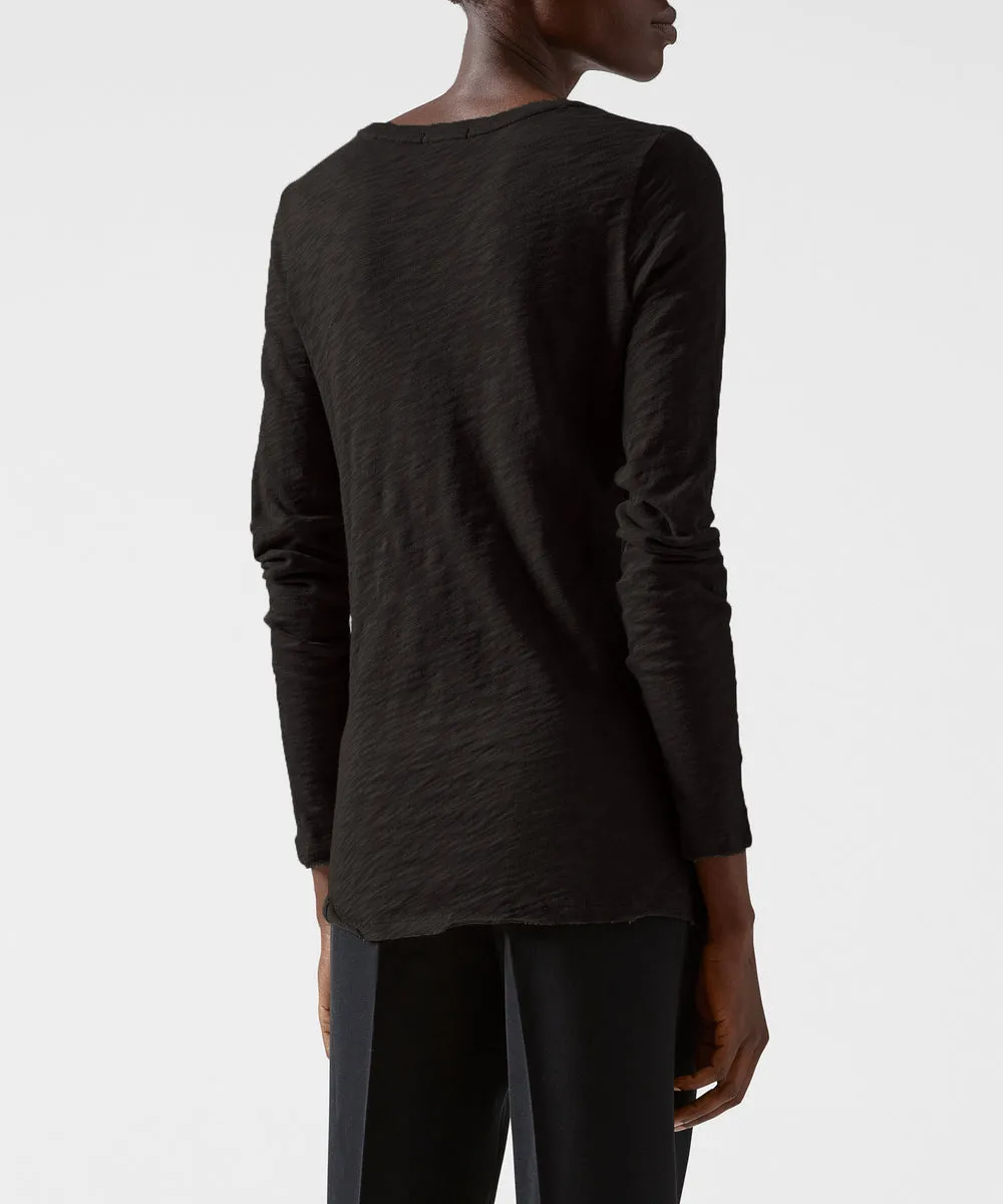 ATM - Slub Jersey Long Sleeve Destroyed Wash Tee