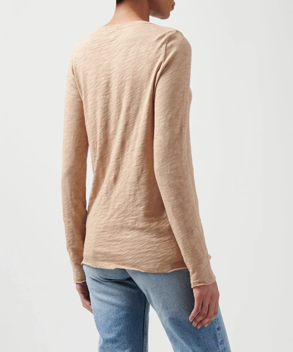 ATM - Slub Jersey Long Sleeve Destroyed Wash Tee