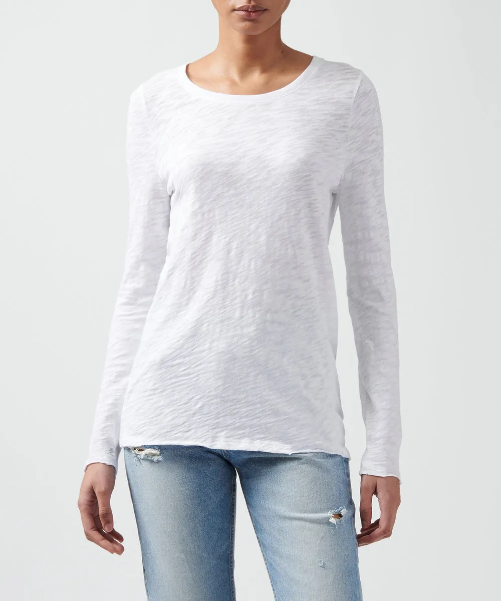 ATM - Slub Jersey Long Sleeve Destroyed Wash Tee