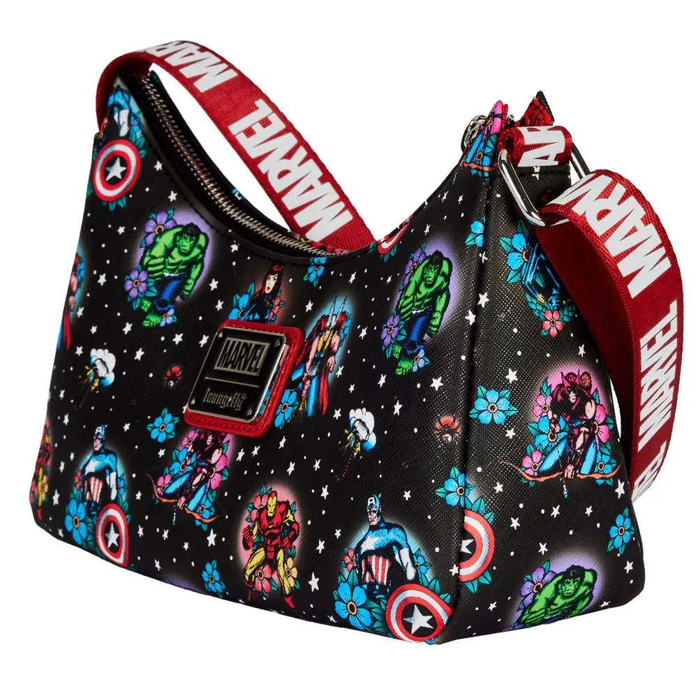 Avengers Floral Tattoo Shoulder Bag