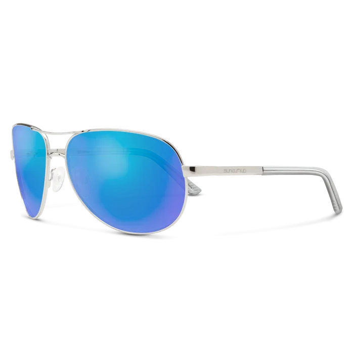 Aviator - Silver   Polarized Blue Mirror Lens