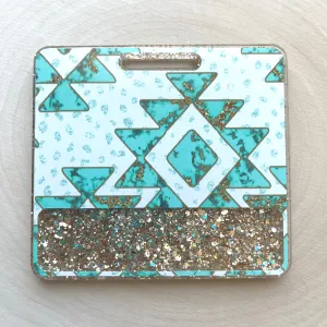 Aztec Aqua - Badge Buddy