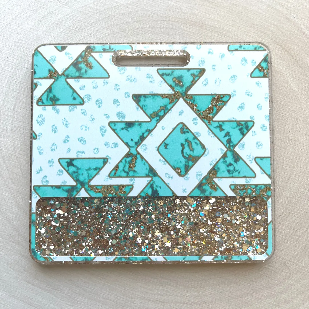 Aztec Aqua - Badge Buddy