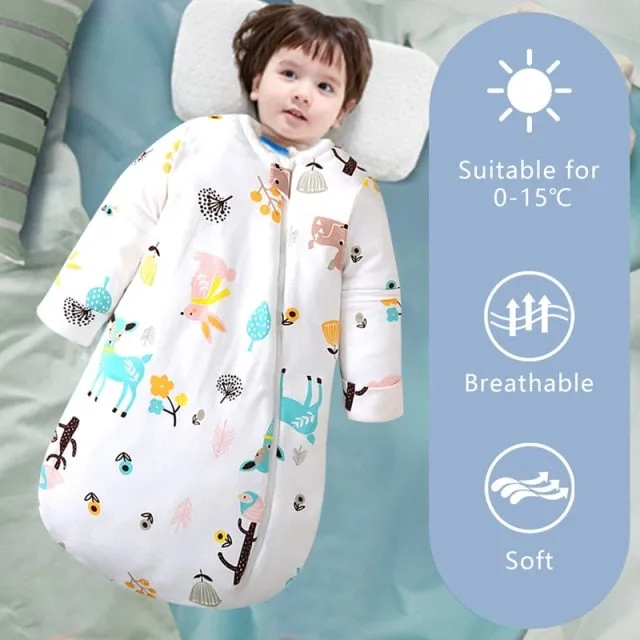 Baby Sleeping Bag with Sleeves For Winter
