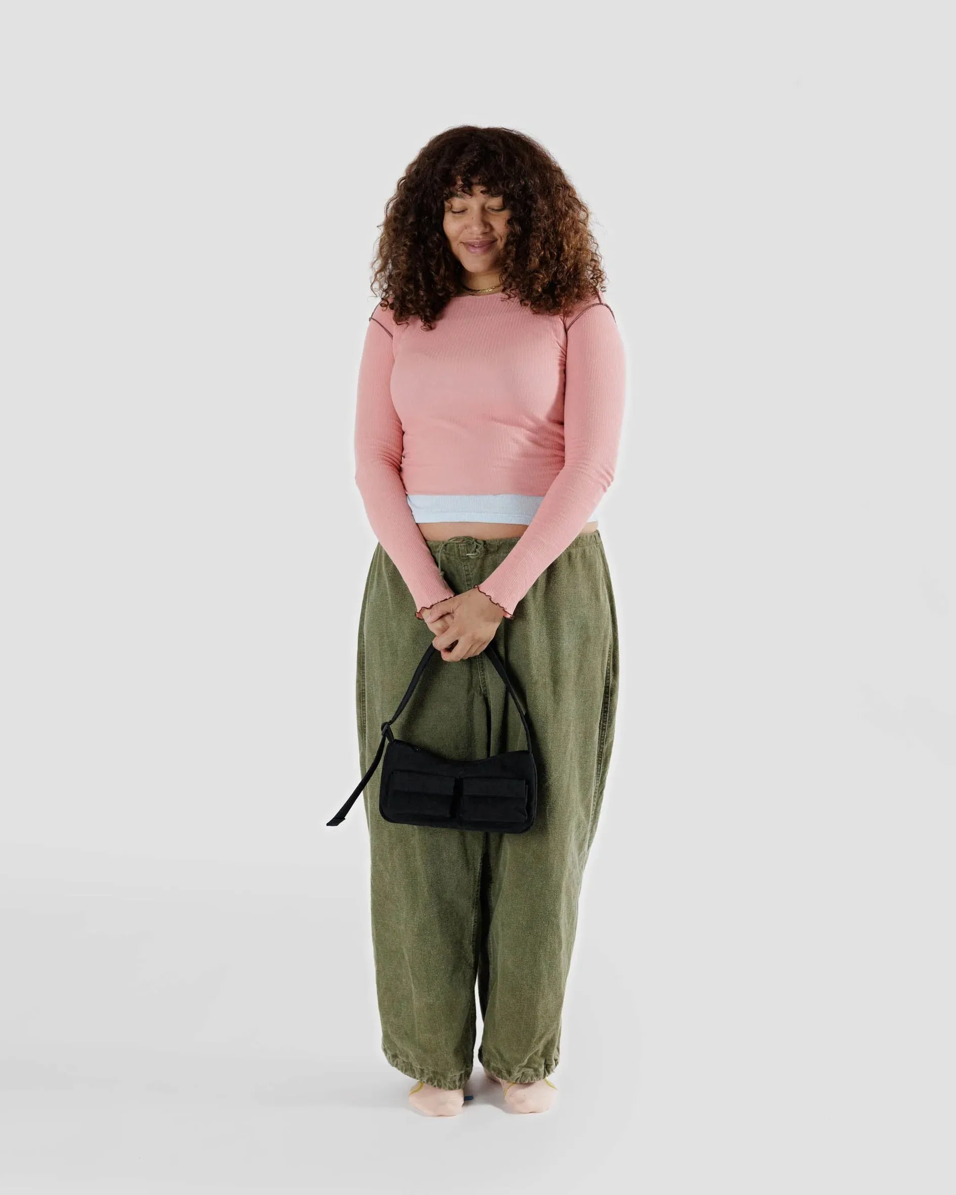 Baggu Cargo Shoulder Bag - Black