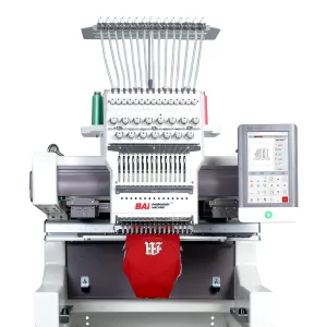 BAi VisionV22 Hat Embroidery Machine 15.7"x19.7" Embroidery Area 15 Needles, Multi Needles Computerized Commercial Embroidery Machines for Cap, Wifi Transmission 1200 SPM and Stable Bridge Structure