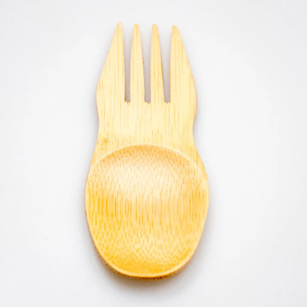 Bamboo Spork With Pouch