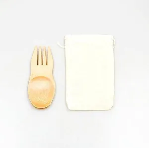 Bamboo Spork With Pouch