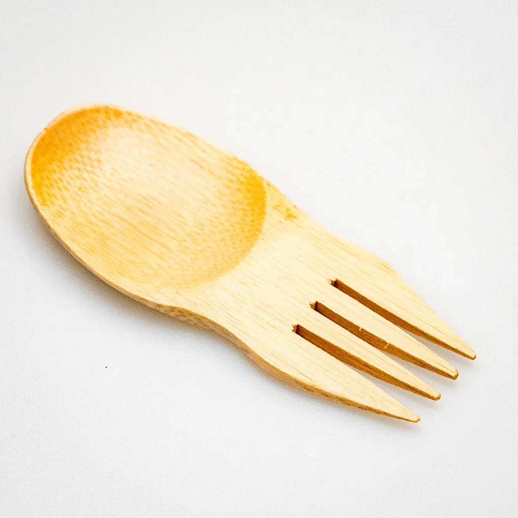 Bamboo Spork With Pouch