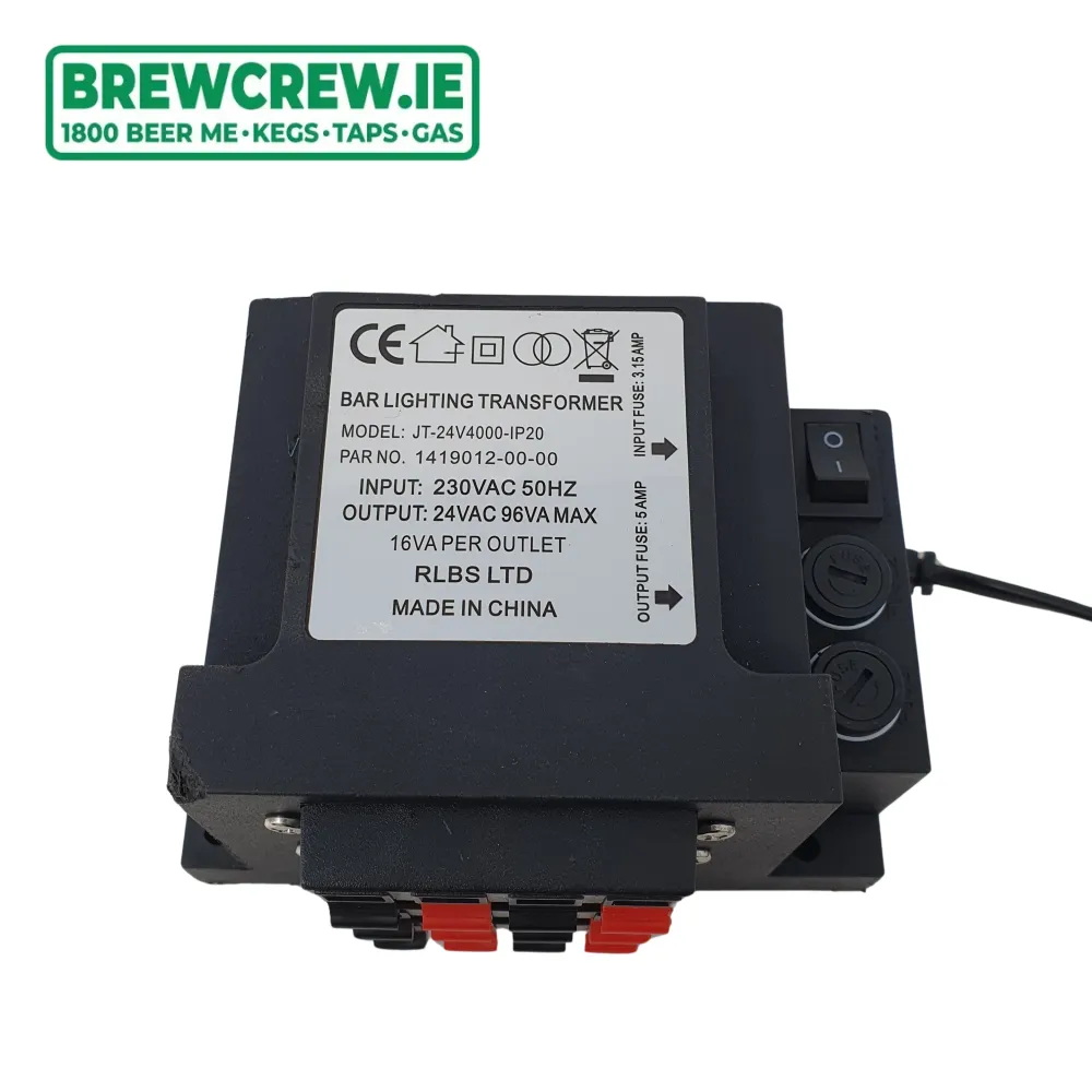Bar Light Transformer - 6 out 24v 96va
