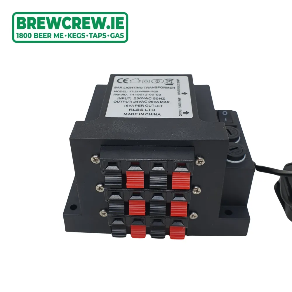 Bar Light Transformer - 6 out 24v 96va