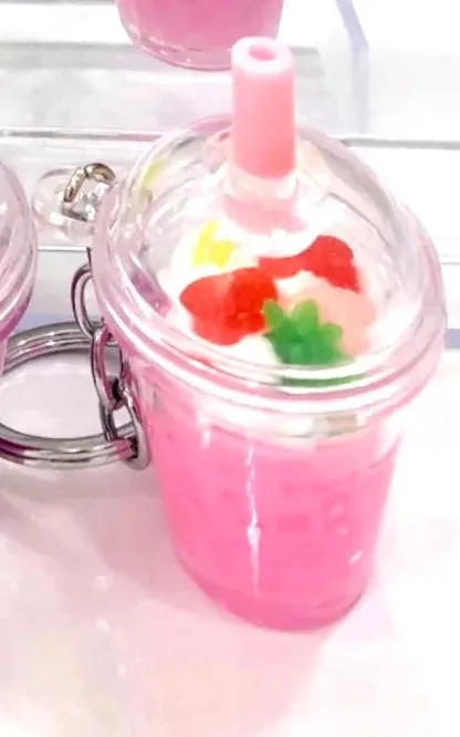 bcmini Fruit Top Boba 3D Charm Keyring