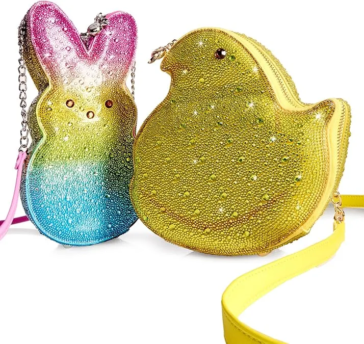 Betsey Johnson x Peeps® Kitsch Rhinestone Bunny Crossbody Bag Rainbow