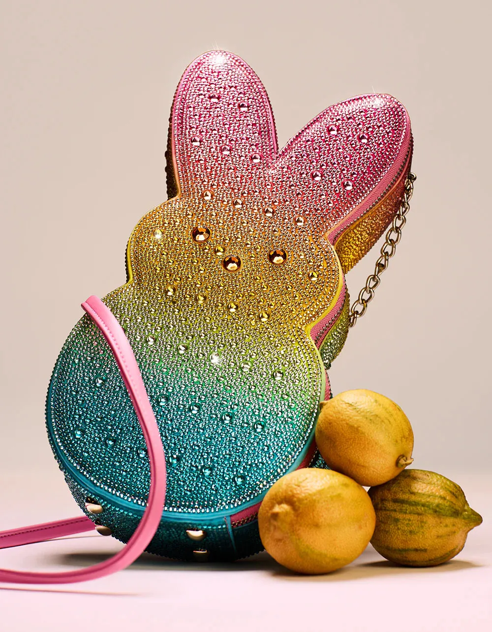 Betsey Johnson x Peeps® Kitsch Rhinestone Bunny Crossbody Bag Rainbow