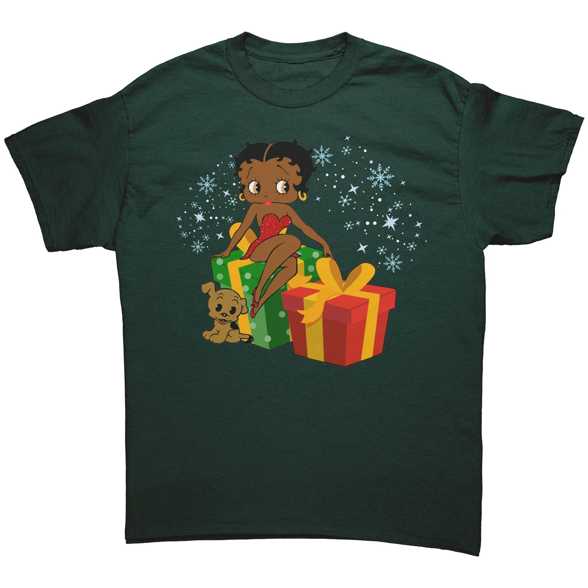 Betty Boop Christmas Shirt, Feeling Jolly Holiday Shirt, Betty Boop Shirt, Graphic Tee, Christmas Gift for Her, Betty Boop Womens Shirt