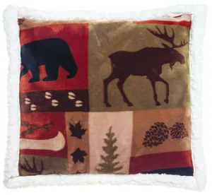 BGJP525-P Plush Pillow "Patchwork Lodge"