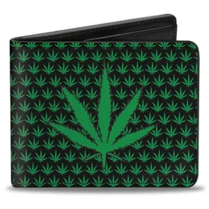 Bi-Fold Wallet - Garden Black and Green