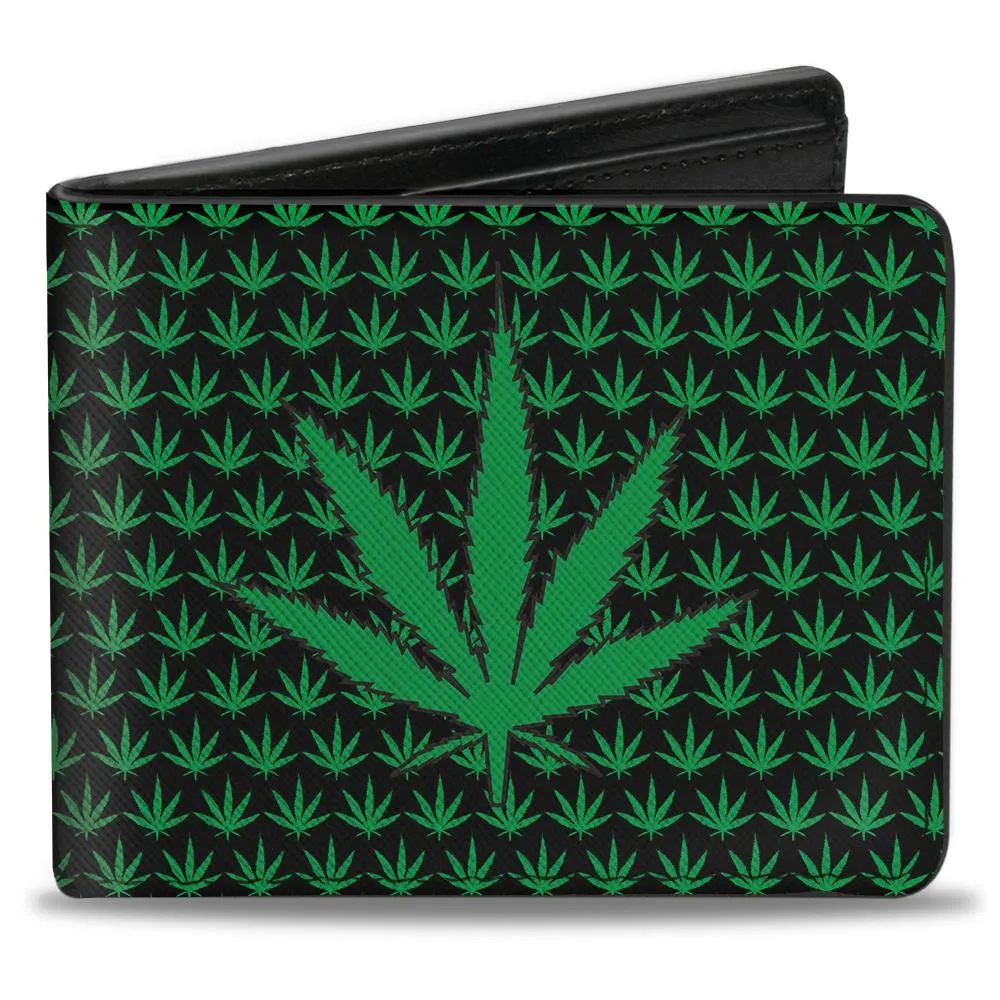 Bi-Fold Wallet - Garden Black and Green