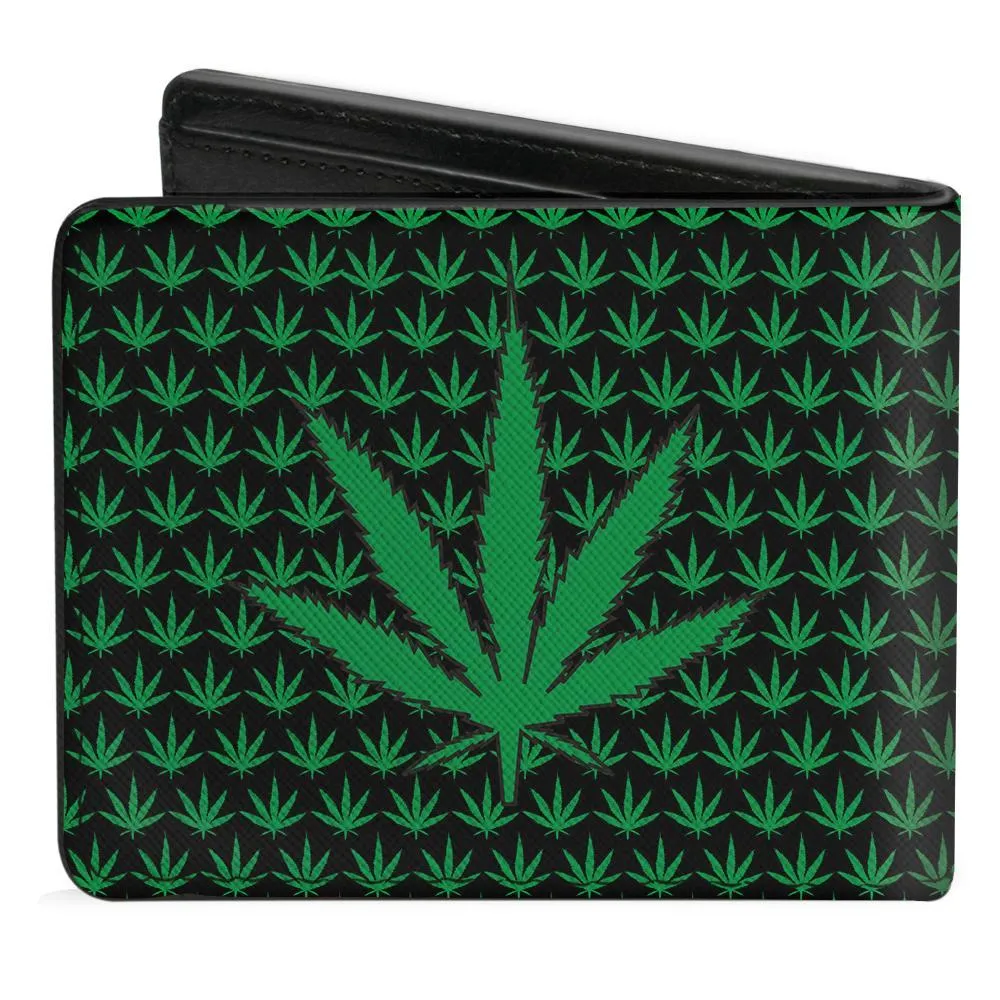 Bi-Fold Wallet - Garden Black and Green