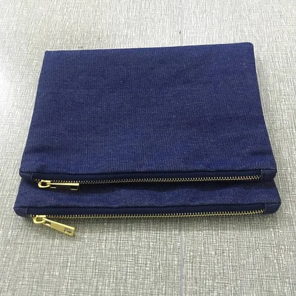 Blank Denim Makeup Bag