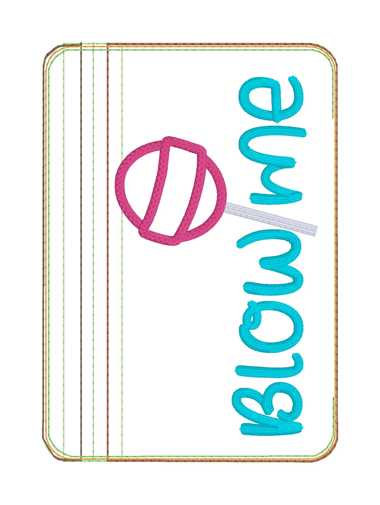 Blow Me applique ITH Bag (4 sizes available) machine embroidery design DIGITAL DOWNLOAD