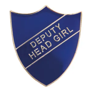 Blue Deputy Head Girl Enamel Shield Badge