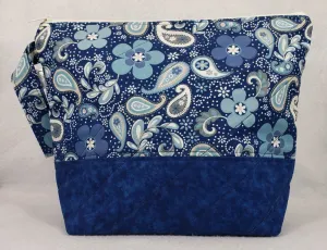 Blue Paisley - Project Bag - Medium