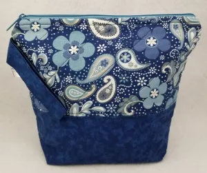 Blue Paisley - Project Bag - Small