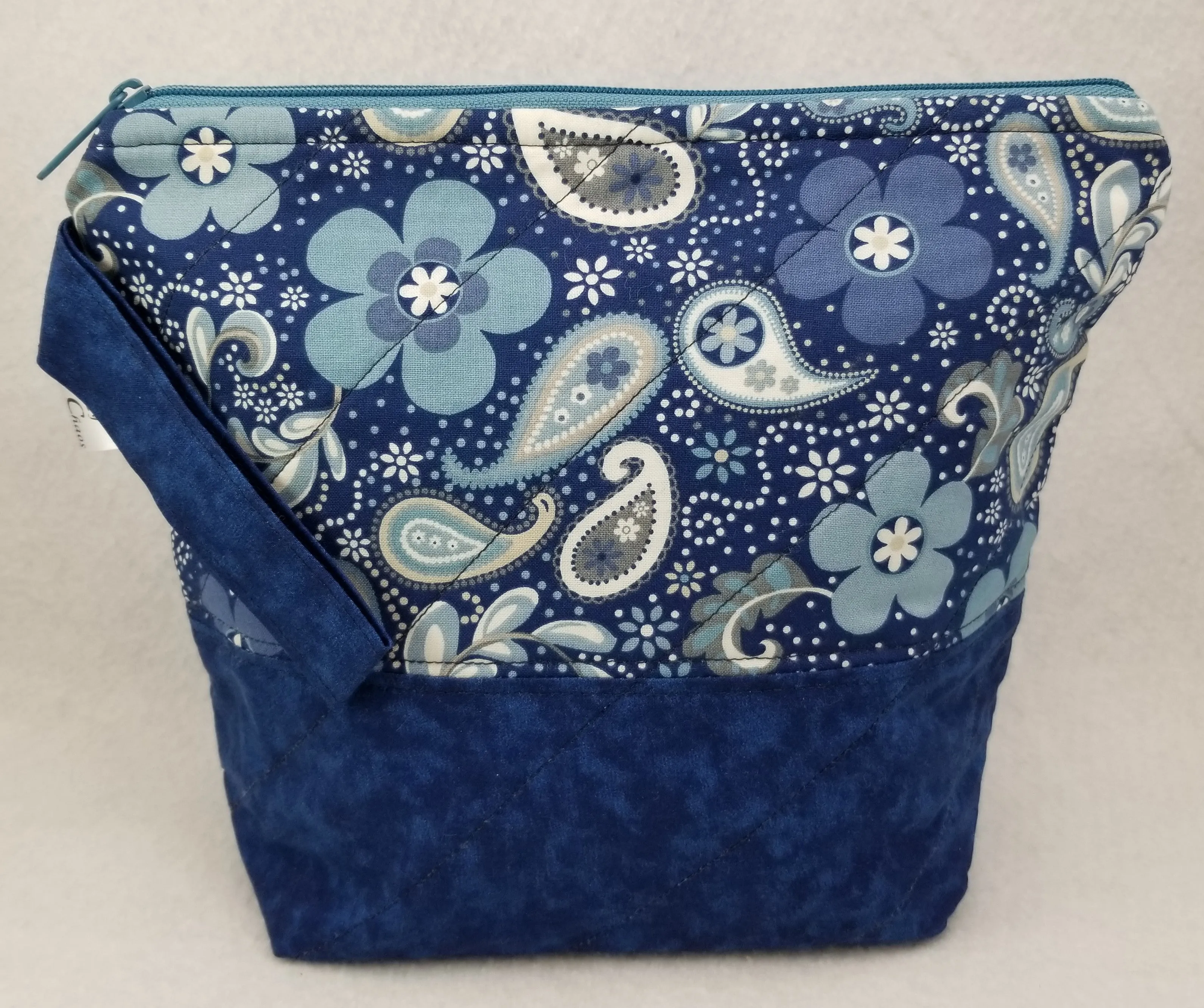 Blue Paisley - Project Bag - Small